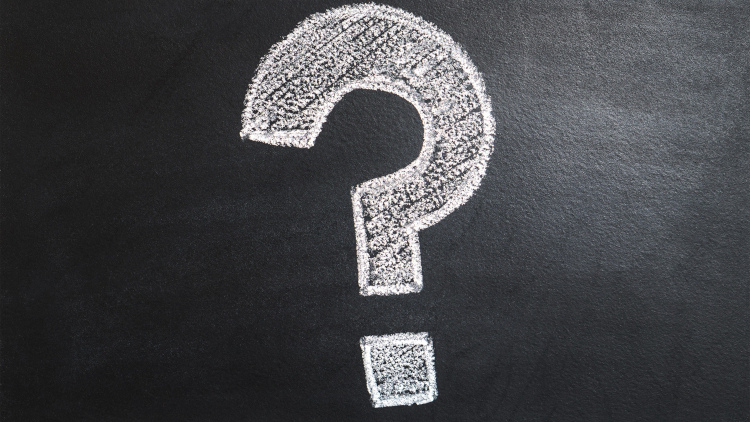 Photo of question mark on chalkboard by Pixabay